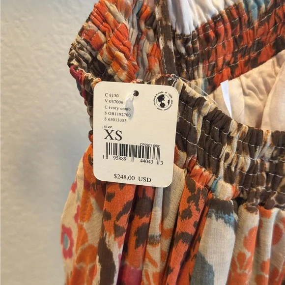 Free People XS NWT Bohemian Floral Maxi Dress - Picture 6 of 6